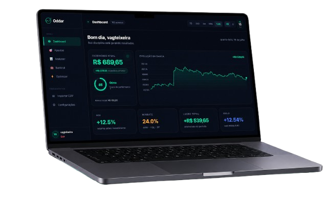 Dashboard ODDAR em notebook